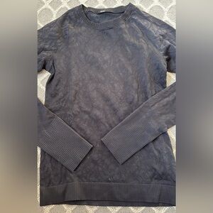Lululemon Black Textured Long Sleeve Top